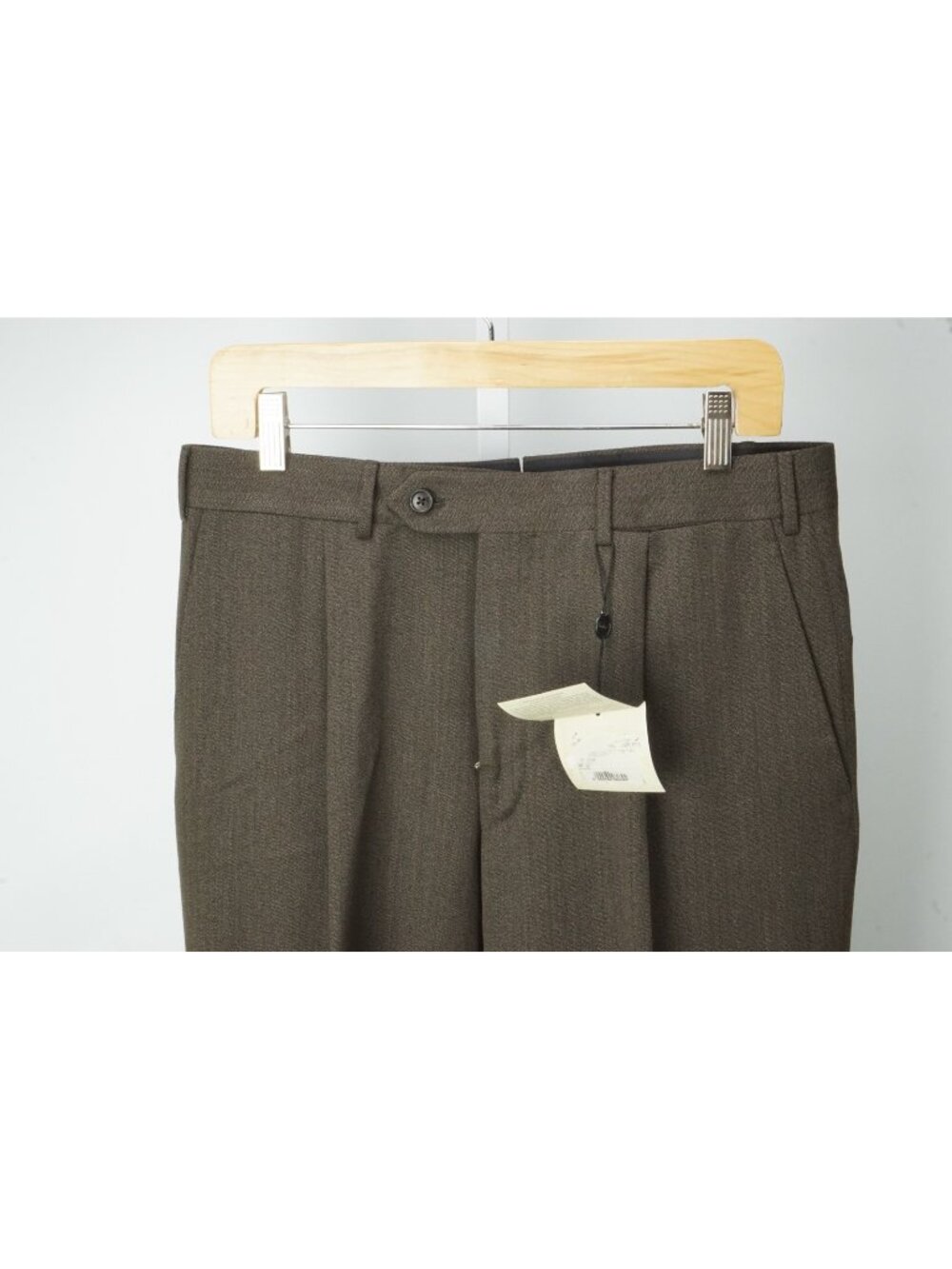 Corneliani Master Brown Woven 100% Wool Dress Pants Sz 48R EU BRAND NEW